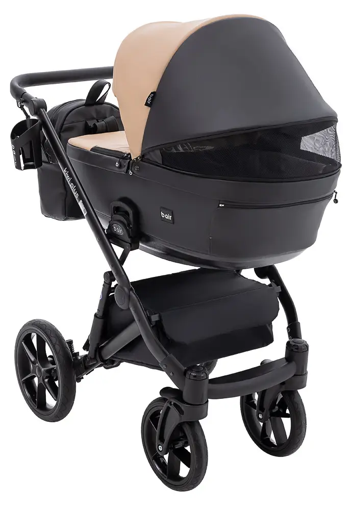 Коляска 2 в 1 Bair Kiwi Plus ECO BKP-18/15 капучино / чорный